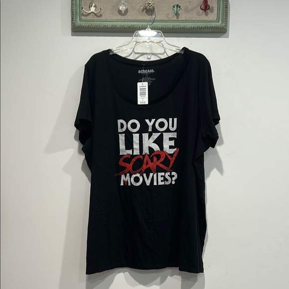 Torrid x Scream Scary Movie Black short sleeve Graphic Tee 4X new w tag - Picture 1 of 5